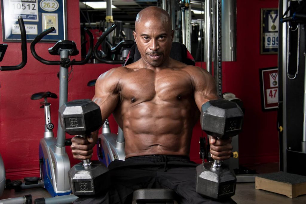Professional bodybuilder Dexter Simon trains at his gym on September 6, 2018. Simon is due to 
take part at the Arnold Classic Africa Elite Pro Bodybuilding competition,
 in South Africa from May 17-19.