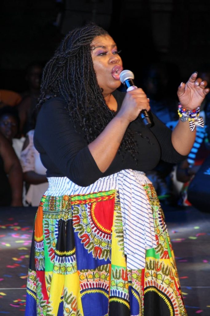 American gospel singer Maranda Curtis performs at In His Presence concert at Shaw Park Cultural Complex last Saturday. 