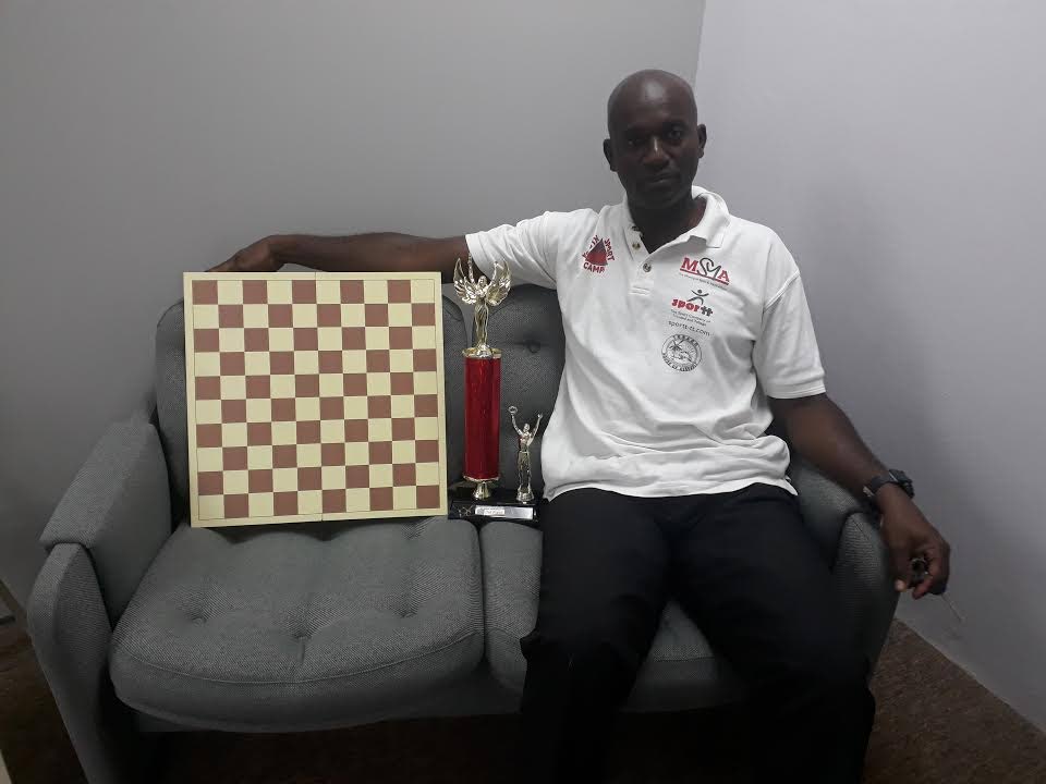 Draughts master Andy Charles during an interview at Newsday's office. Charles began his 2019 campaign with a win at the Tobago Draughts Association InterIsland Draughts Championship in Tobago recently. 