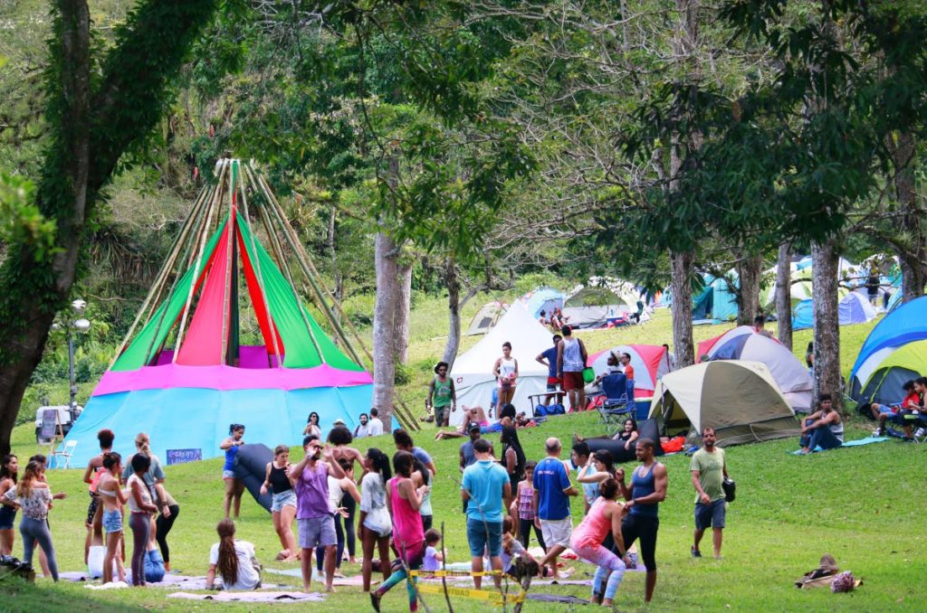 Campers villate at New Fire Festival 2018 at Ortinola Estate, St Joseph.  