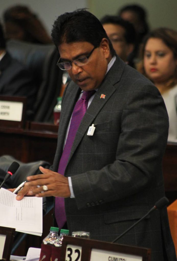 Oropouche East MP Dr Roodal Moonilal speaks yesterday during sitting of the Lower House. PHOTO BY ROGER JACOB