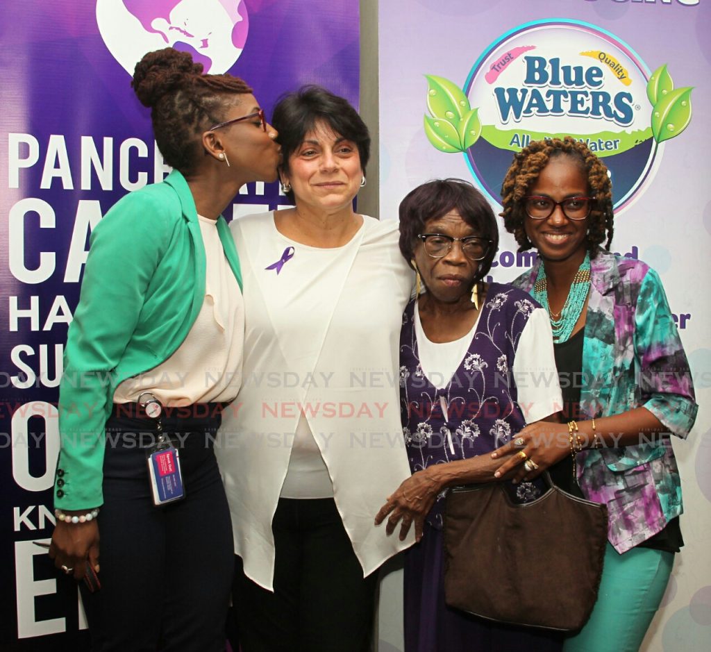 Founder of the John E Sabga Foundation Natalie Sabga, centre, with pancreatic cancer survivor Lucia Moraine, alongside Dzifa Job and Candi John who's father died of pancreatic cancer.

Photo: Roger Jacob