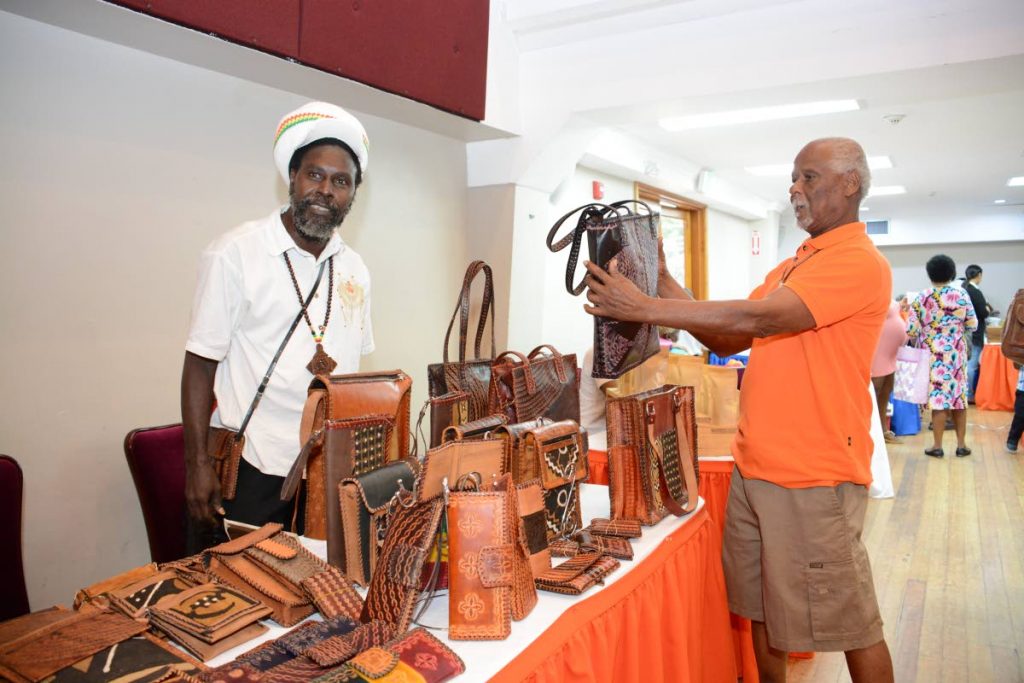 Roland Warner of Eguanna Leather and Hubert Fullerton of Indigenous Crafts.