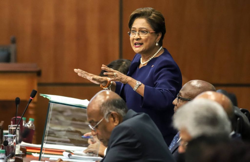 File photo of Opposition Leader Kamla Persad Bissessar 

PHOTO BY JEFF K MAYERS