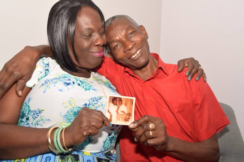 Bonnaventure and Anthony Joseph constantly displayed their affection during the interview at Newsday's office, Pembroke Street, Port of Spain.
