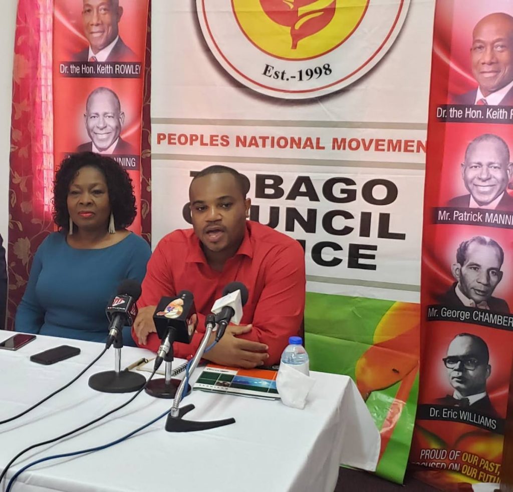 PNM PRO and Secretary for Infrastructure Kwesi DesVignes, right, told the media on Wednesday Cabinet has approved a THA policy position to compensate residents affected by the airport expansion project with money and land. 