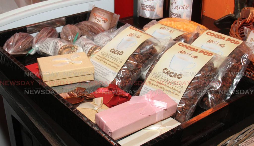 A range of cocoa products available at The Cocoa Pod. Photo by Angelo M Marcelle