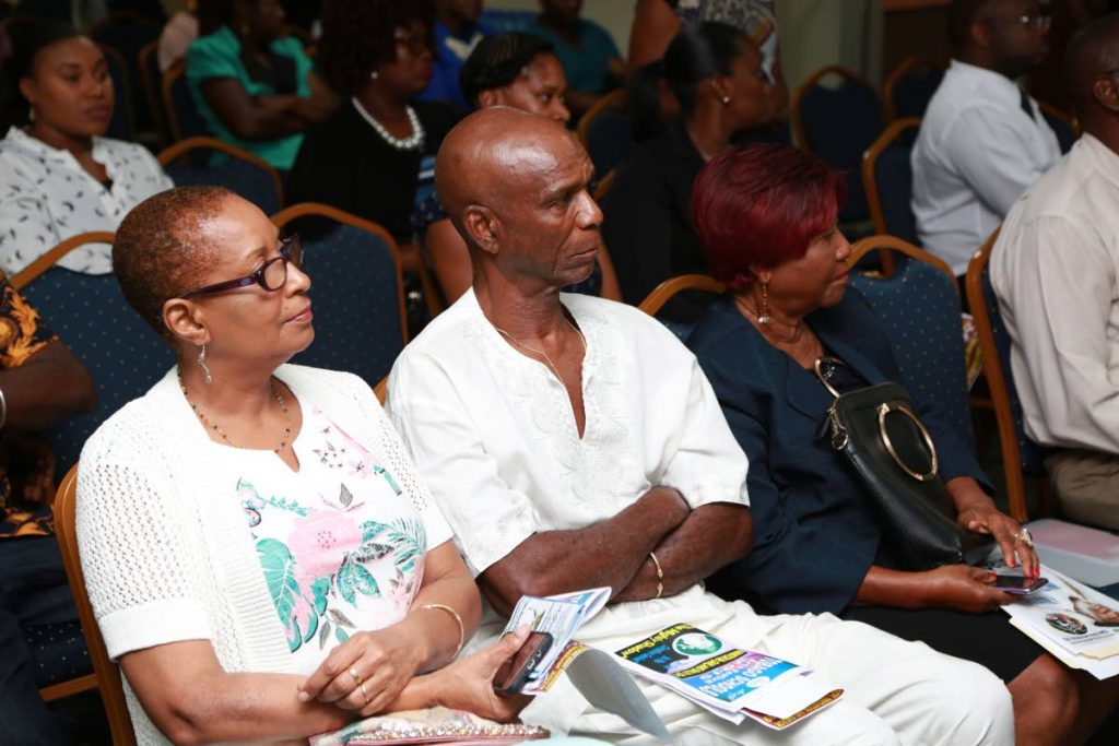 A cross section of those gathered at Tuesday's launch of the Tobago Schools Art Festival 2019 at the Penthouse of the Victor E Bruce Financial Complex in Scarborough.