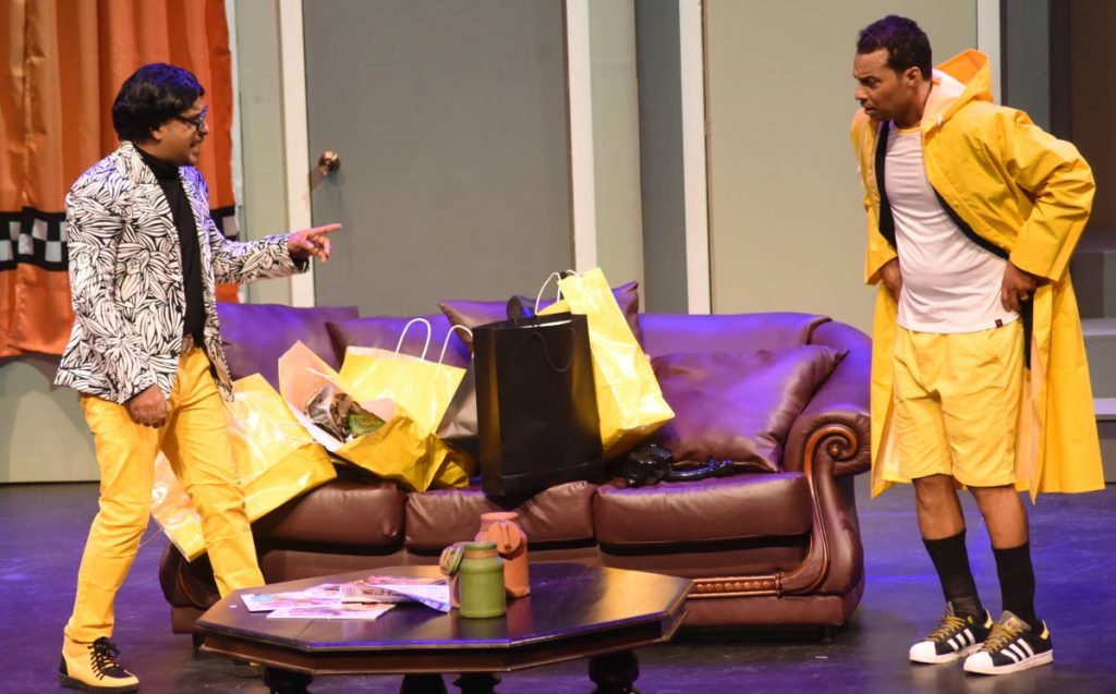 Fareid Carvalho, left, and Dese Simon in a scene from the play.