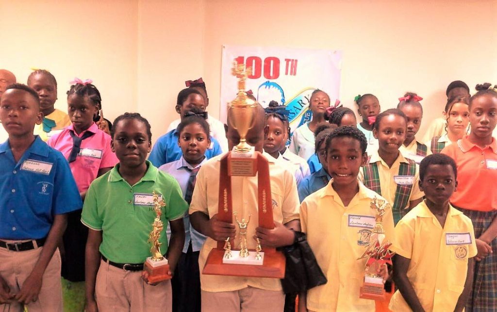 Participants from the various schools who took part in the Child Welfare League spelling bee competition recently. 