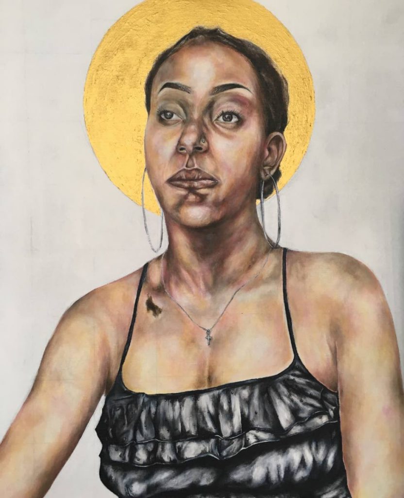 Title: Introspection
Medium: Acrylic on Canvas
Artist: Safiya Hoyte
Year: 2019
