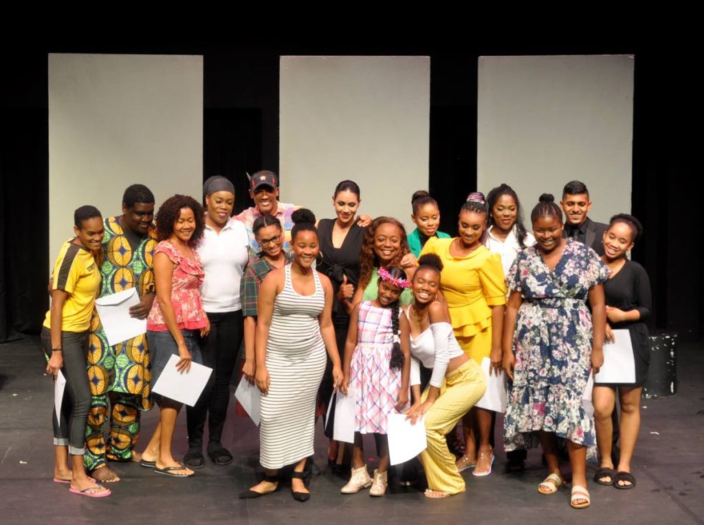 GRADUATING CLASS: Necessary Arts School artistic director Penelope Spencer (third from right, centre row) with graduating students of the Necessary Arts School Cycle 23 Graduating Showcase.
