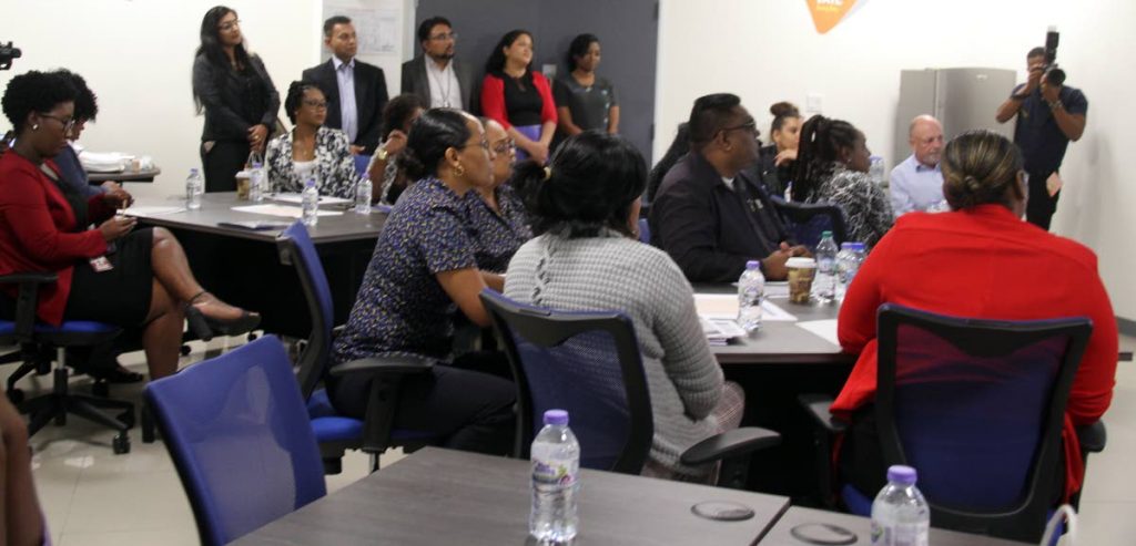 A cross section of participants at the Unicomer (Caribbean) 
networking session at the group’s TT headquarters in Freeport 
on June 26. 