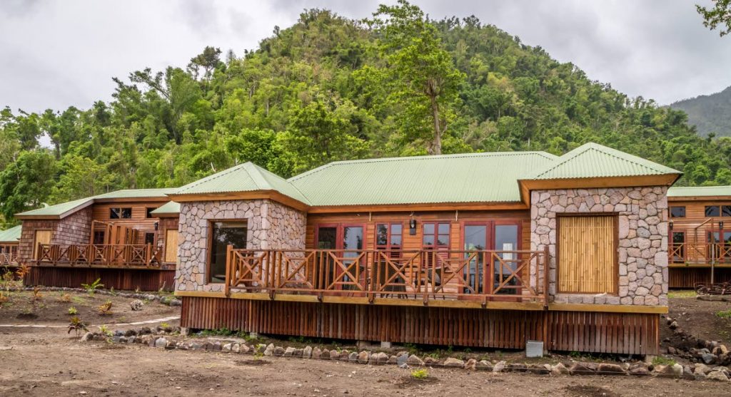 Some of the cabins under construction at Jungle Bay, Dominica on June 14, 2019. Photo by Jeff K Mayers