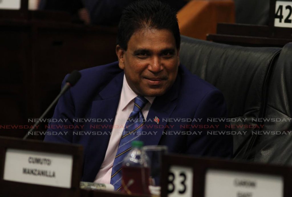 Oropouche East MP Dr Roodal Moonilal in Parliament recently. PHOTO BY AYANNA KINSALE