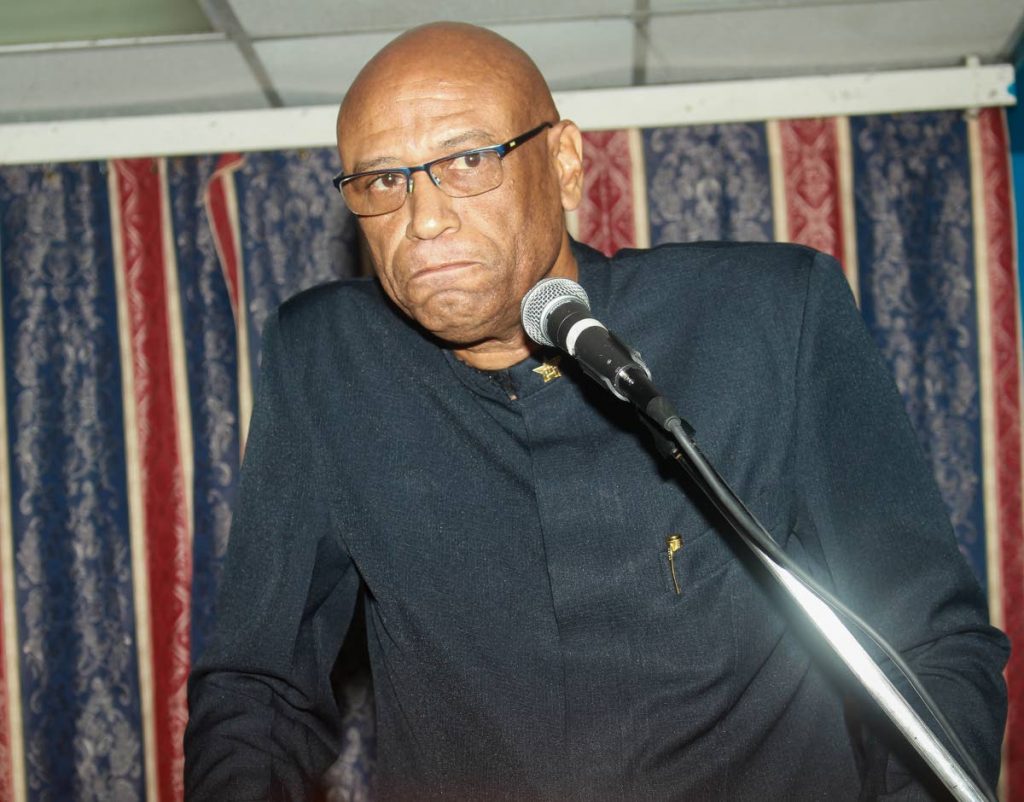 EXPOSING THEM: OWTU president general Ancel Roget speaks at the union’s 80th annual Conference of Delegates last Friday at Paramount Building in San Fernando. 
