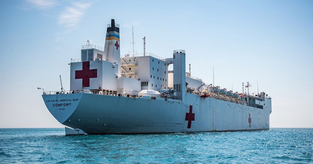 US Navy hospital vessel Comfort. Photo courtesy navy Times