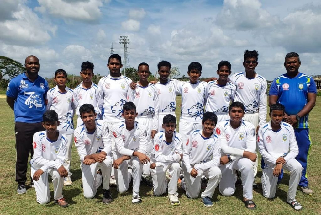 Members of the 2019 Presentation College San Fernando cricket team.