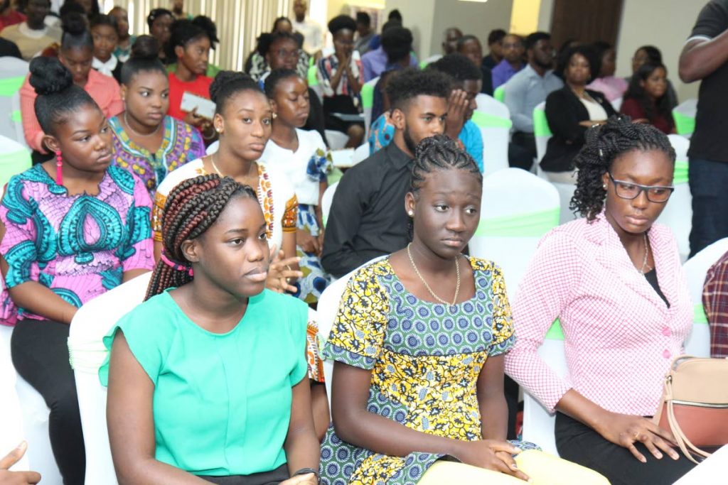 A cross section of the interns during the closing ceremony of the 2019 YES Summer Internship programme hosted by the THA Division of Finance and the Economy