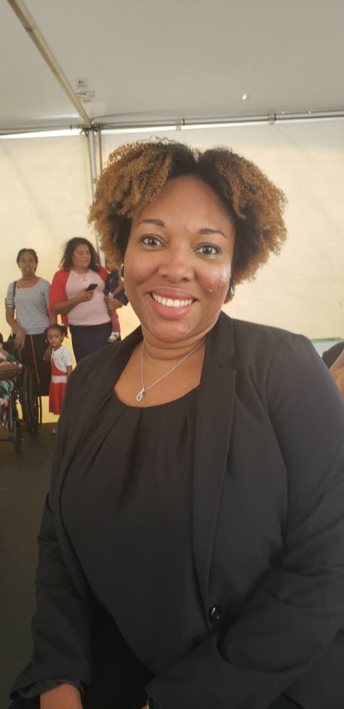 Paula Hamilton-Smith, author of Diary of a Grieving Mother. She read an exerpt of her unreleased book as part of the Bocas Lit Fest's open mic for Carifesta at the Queen's Park Savannah. 