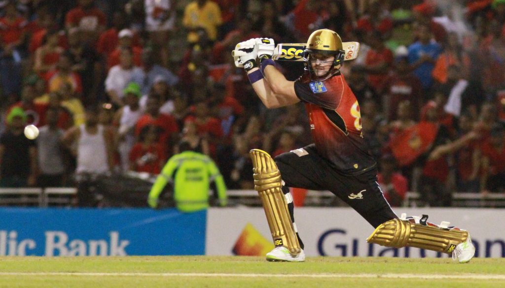 TKR batsman Colin Munro bats during the 2018 Hero CP