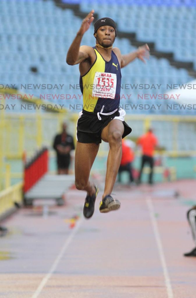 Andwuelle Wright at the 2019 NGC/NAAATT National Open Championships, at the Hasely Crawford Stadium, Port of Spain. PHOTO BY ANGELO MARCELLE