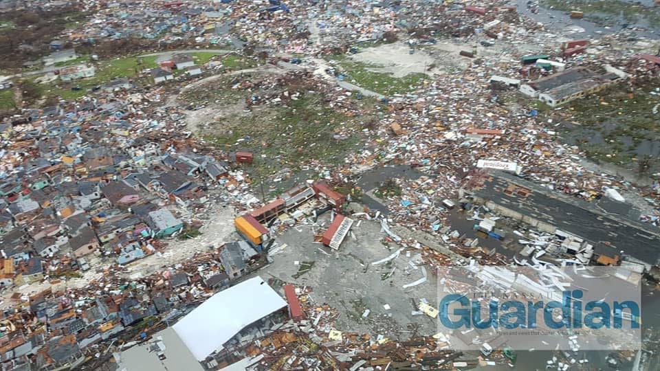 Aerial photos of Marsh Harbour, Abaco, Bahamas as officials flew over the area on Tuesday to survey the damage. Prime Minister Dr Hubert Minnis said Hurricane Dorian visited 