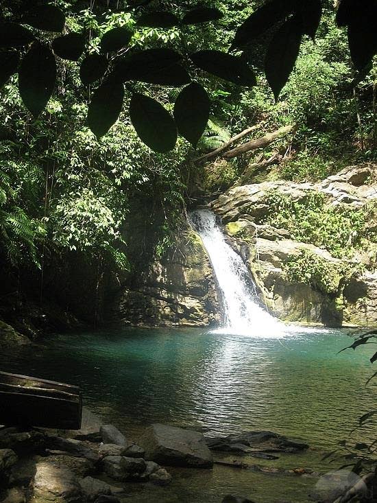 Rio Seco falls in northeast Trinidad.