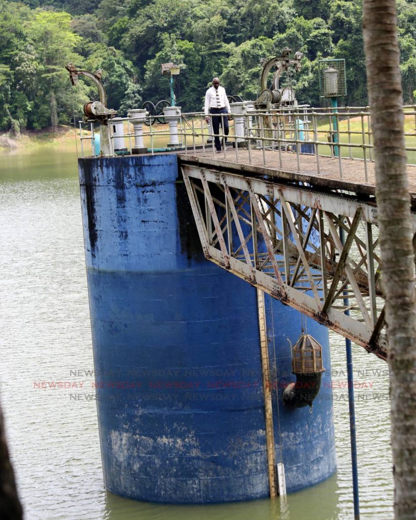 The water level at the
Hollis Reservoir before the heavy rain.  PHOTO SUREASH CHOLAI