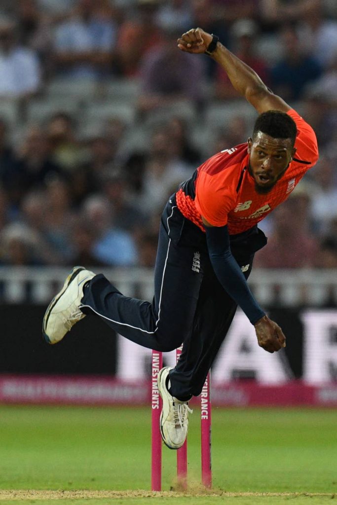 England fast bowler Chris Jordan. (AFP PHOTO)
