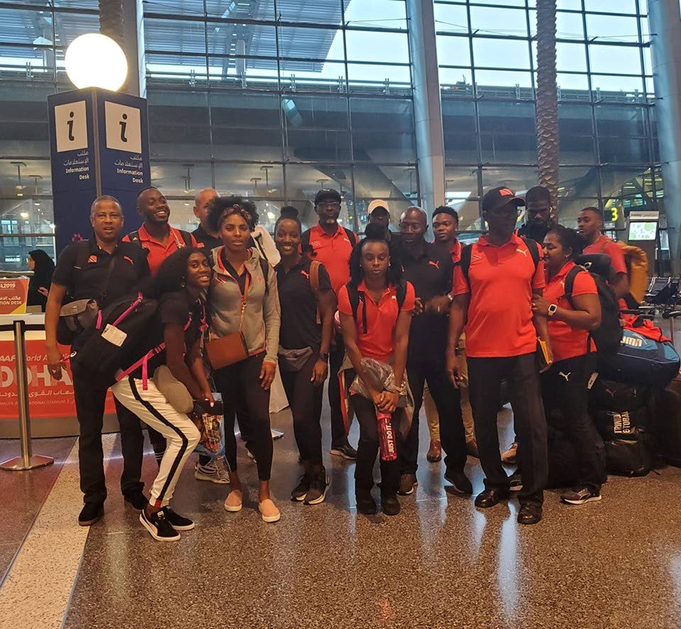 Team TTO first group of athletes and officials in Doha, Qatar for the IAAF World Championships.
PHOTO VIA NAAATT FACEBOOK PAGE.