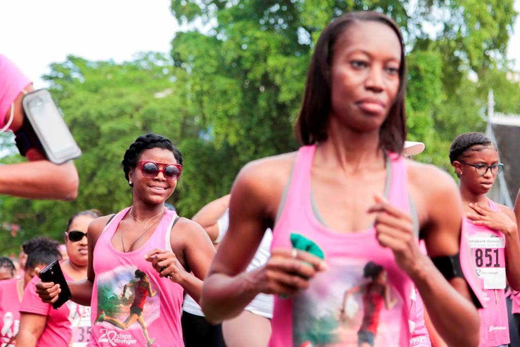 Participants at last year's Annual Scotiabank Women Against Breast Cancer 5K.