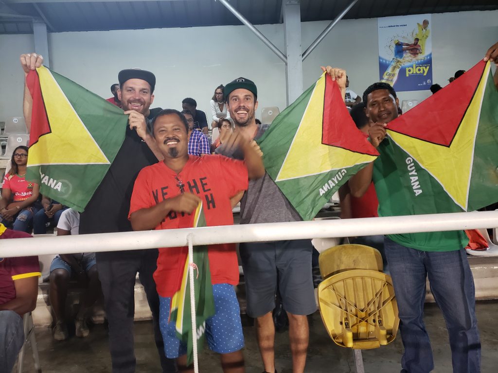 he Guyana Amazon Warriors fans were left smiling after the match. PHOTO BY ROGER JACOB
