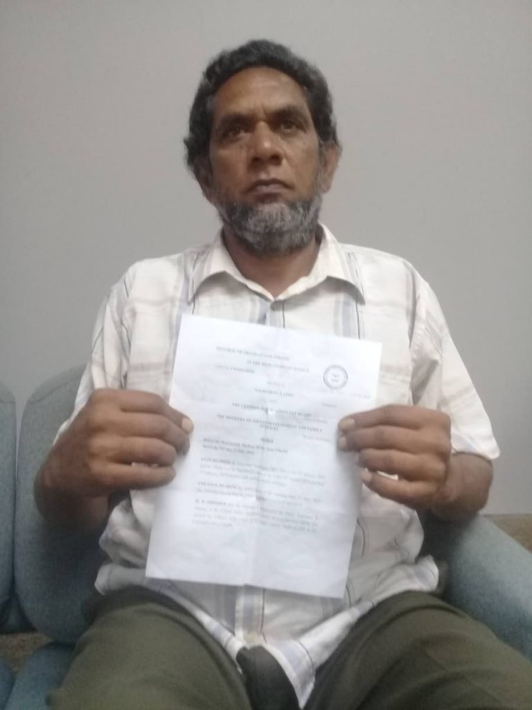 Nazrudeen Latiff, 57, pleading for public assistance from the public and the  Ministry of Social Development and Family Services.  - Marlene Augustine