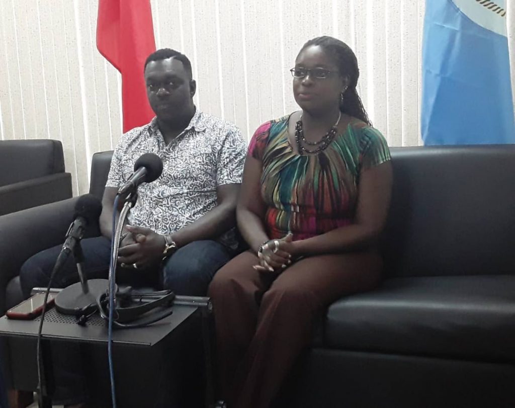 Progressive Democratic Patriots leader Watson Duke, left, and minority councillor Faith BYisrael, allege THA employees are being threatened to vote PNM or be fired.  - ELIZABETH GONZALES
