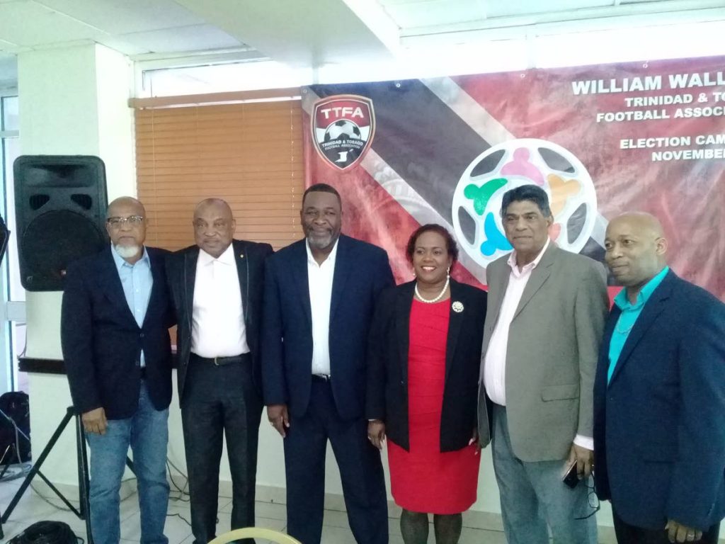 The United TTFA members Keith Look Loy, from left, Sam Phillip, William Wallace, Susan Joseph-Warrick, Anthony Harford and Clynt Taylor.  - Jelani Beckles