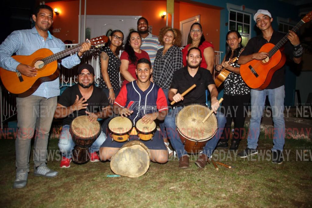 Venezuelan parranda band Herencia Venezolan one of the Spanish bands whose music is becoming part of the local landscape, including parang music.  - SUREASH CHOLAI