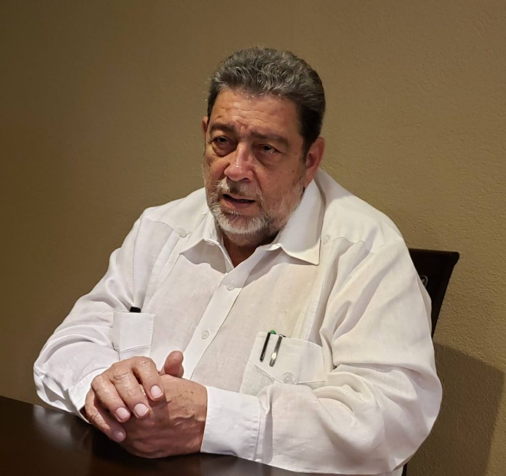 St Vincent PM Ralph Gonsalves in Tobago on Saturday. - 