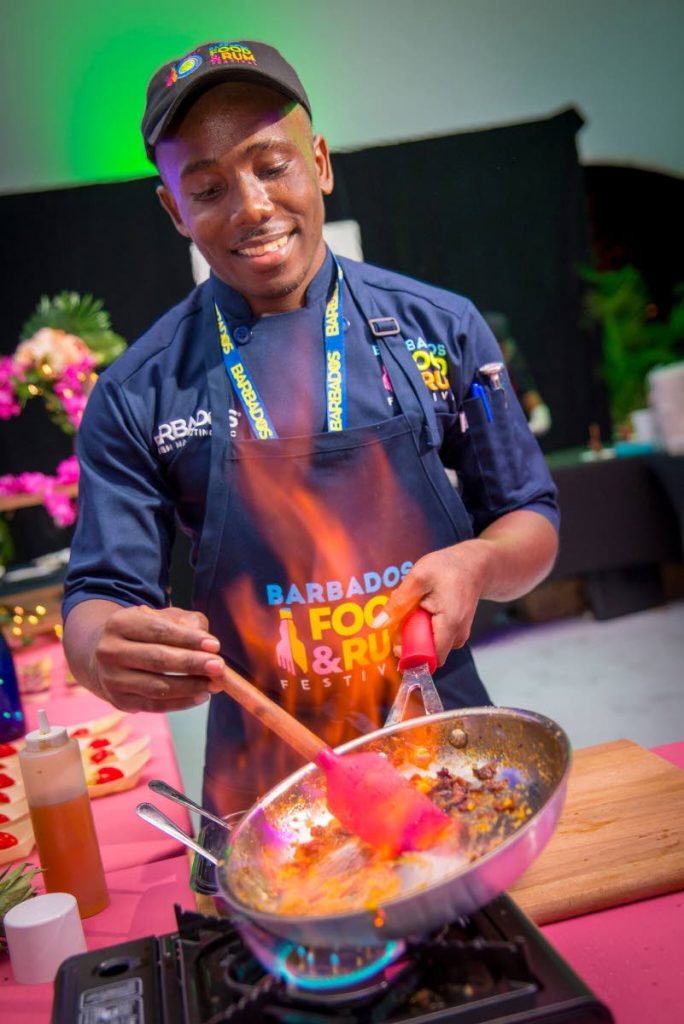 A live cooking demonstration at the Epicure event during the 2019 Barbados Food and Rum Festival held from October 24-27, 2019. - 