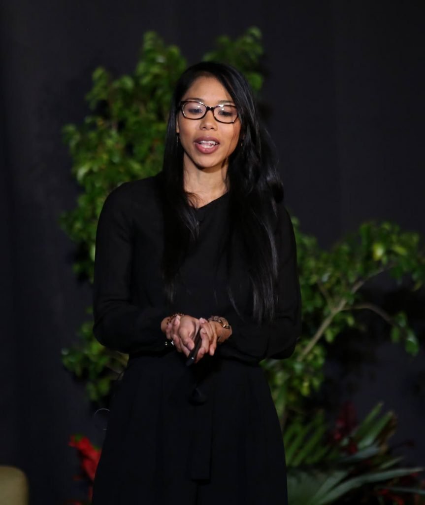 Melanie Tom, senior manager, Transaction Advisory Services, Institute of Chartered Accountants of TT busts myths about millennial workers at ICATT's annual International Finance and Accounting Conference, held at the Hyatt Recency Trinidad, Port of Spain on November 14, 2019.   - SUREASH CHOLAI