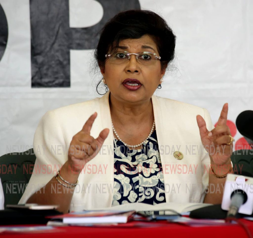 Congress of the People (COP) political leader Carolyn Seepersad-Bachan. - SUREASH CHOLAI