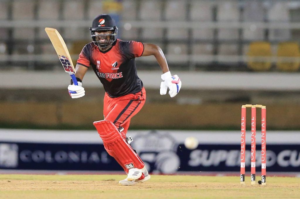 TT Red Force batsman Darren Bravo takes a single during his innings of 80 not out against the United States on Thursday. PHOTO COURTESY Allan Crane/CA-images/CWI - Allan Crane/CA-images/CWI