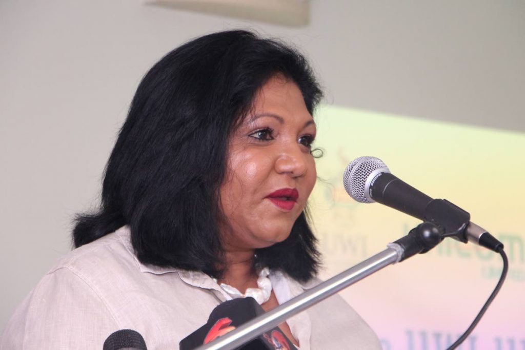 Unicom managing director Neela Labban speaks during the launch of the UWI-Unicom Twenty20 tournament launch, on Tuesday, at the UWI Sports and Physical Education Centre, St Augustine.
 - Photo courtesy University of the West Indies