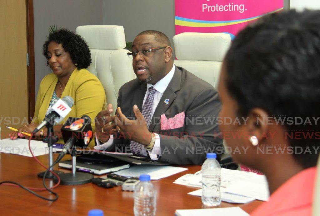 Chairman of the Board of Management of the Children's Authority Hanif Benjamin. (Centre) - Ayanna Kinsale
