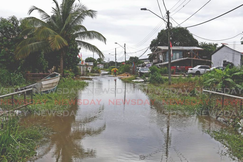 Mahadeo Trace, Debe community after heavy rainfall. Photo by  - Marvin Hamilton