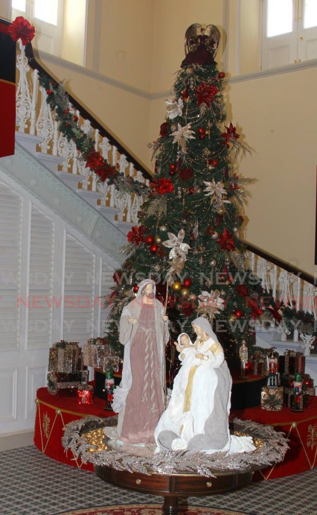 Christmas decorations in the newly restored President's House, Queen's Park Savannah, Port of Spain, Trinidad. - ROGER JACOB