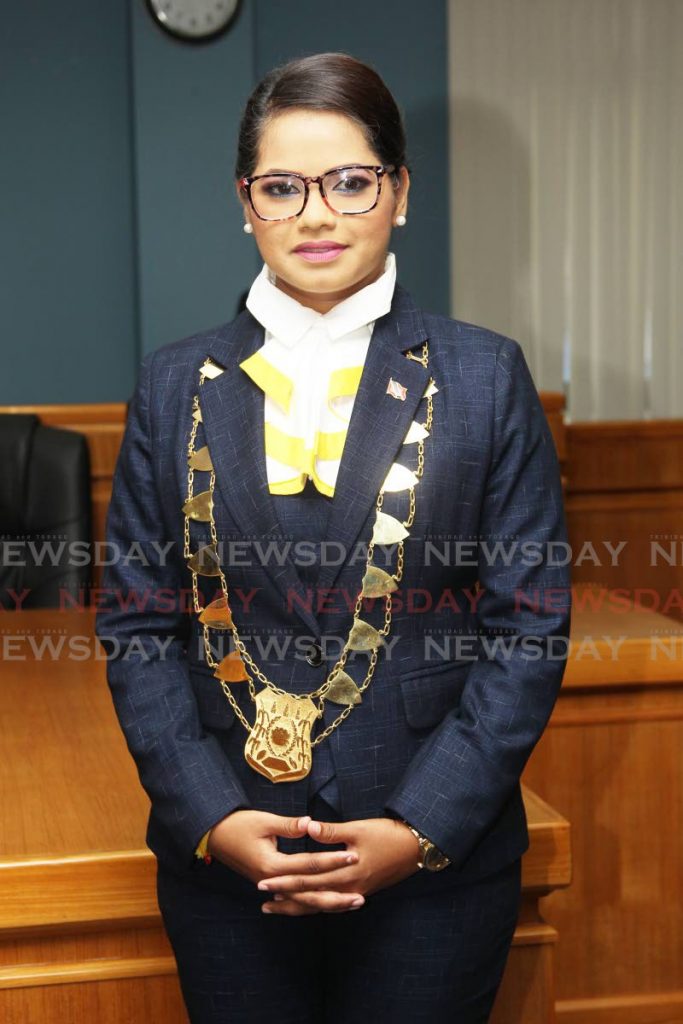 UNC councillor for Cunupia, Vandana Mohit is the new Chaguanas Mayor. Photo by - Lincoln Holder