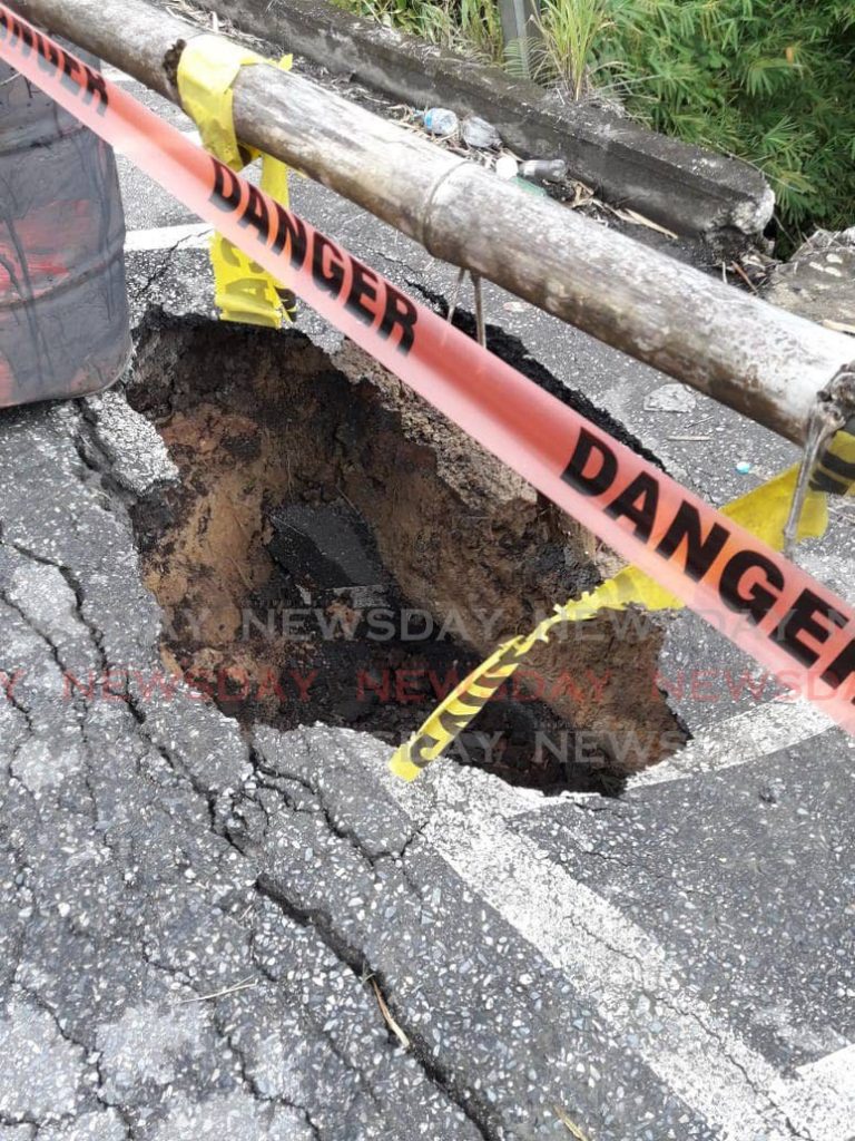 A Landslip along the Chatham main road. - 