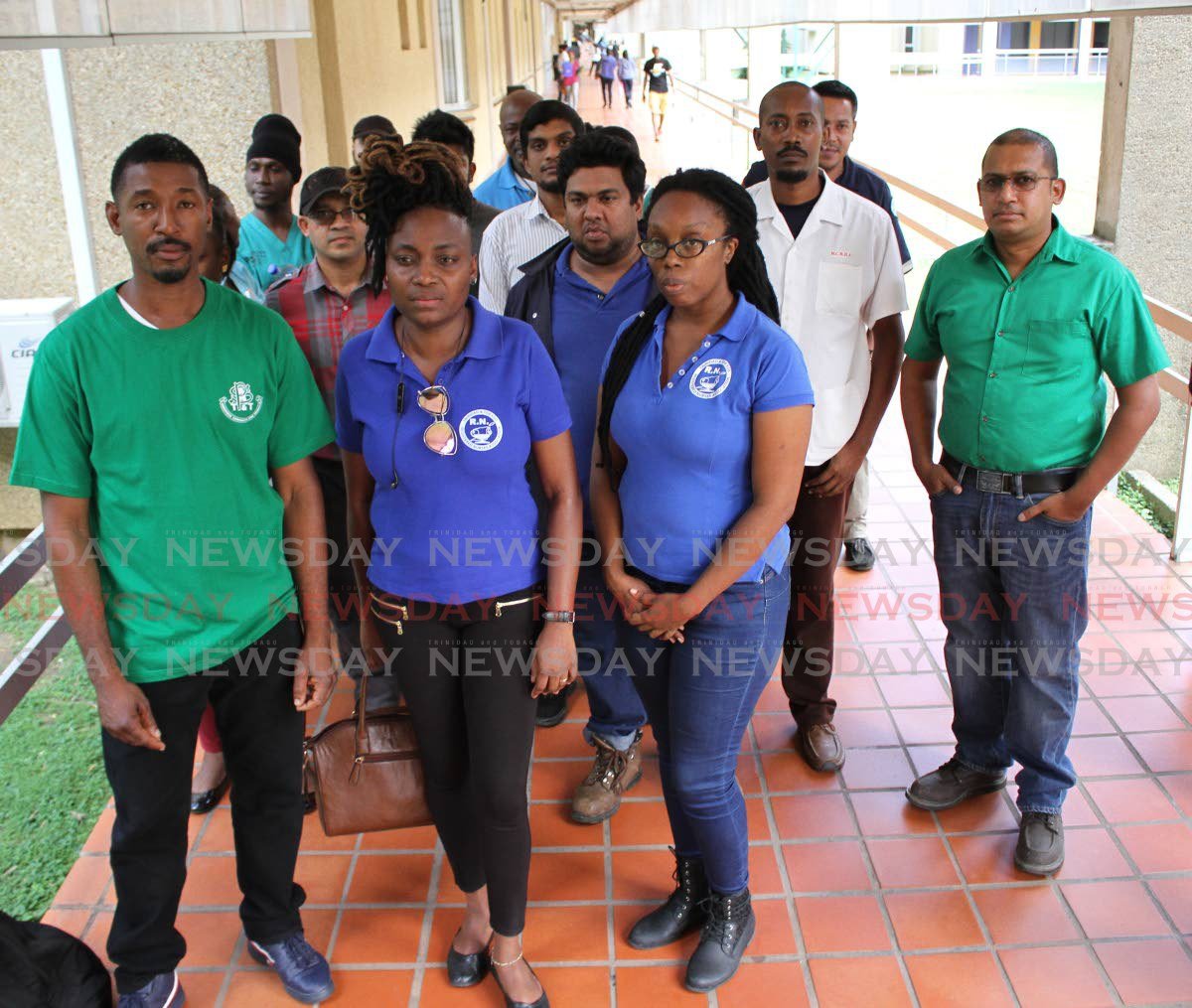 Staff protest at Mt Hope hospital - Trinidad and Tobago Newsday