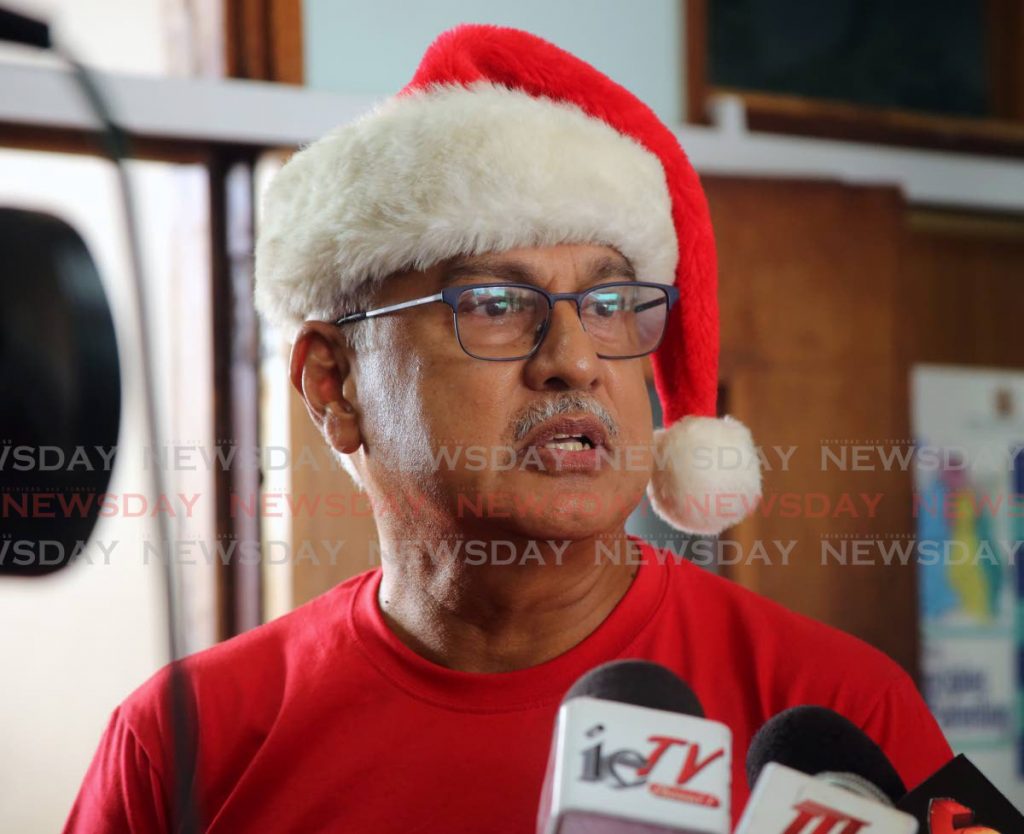 Health Minister Terrence Deyalsingh speaks to reporters yesterday at the Port of Spain General Hospital. PHOTO BY SUREASH CHOLAI - Sureash Cholai